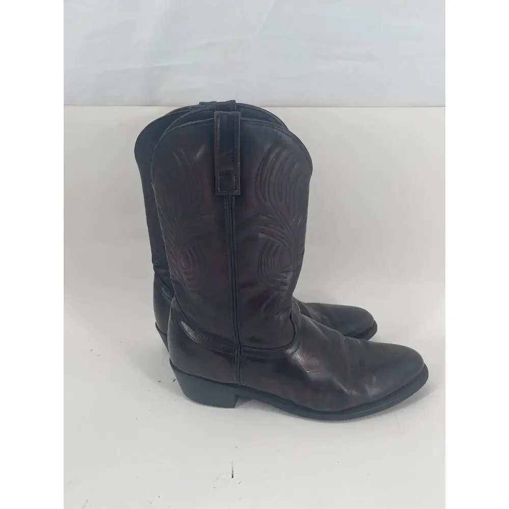 Justin RB875 Men's Size 13 EW Brown Leather Western Cowboy Boots USA Extra Wide